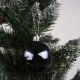 Anthracite Christmas tree baubles, set of plastic baubles, Christmas tree ornaments 6cm, 8 pcs.