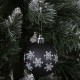 Anthracite Christmas tree baubles, set of plastic baubles, Christmas tree ornaments 6cm, 8 pcs.