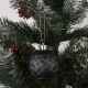 Anthracite Christmas tree baubles, set of plastic baubles, Christmas tree ornaments 6cm, 8 pcs.