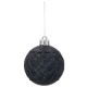 Anthracite Christmas tree baubles, set of plastic baubles, Christmas tree ornaments 6cm, 8 pcs.