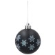 Anthracite Christmas tree baubles, set of plastic baubles, Christmas tree ornaments 6cm, 8 pcs.