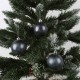 Adornos antracita para el árbol de Navidad, juego de adornos, adornos para el árbol de Navidad de 6 cm, 6 uds.