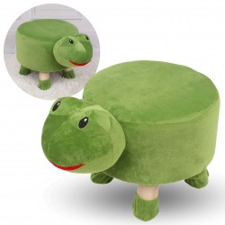 Pouf grenouille verte pour enfants 28x25cm