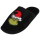 The Grinch Pantoufles pour hommes, chaussures d&#039;intérieur en velours noir