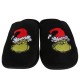 The Grinch Pantoufles pour hommes, chaussures d&#039;intérieur en velours noir