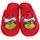 The Grinch Women&#039;s slippers, red, velour home shoes