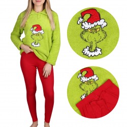 The Grinch Pijama de mujer de dos piezas, manga larga, festivo