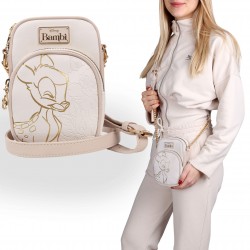 Disney Bambi Pochette ceinture beige, mini sac 18x6x12 cm