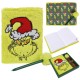 Grinch Set de regalo: Cuaderno A5 de felpa + bolígrafo