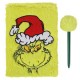 Grinch Set de regalo: Cuaderno A5 de felpa + bolígrafo