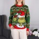 Grinch Zielony, świąteczny sweter unisex, ciepły