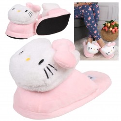 Hello Kitty Rosa brillante Pantuflas/zapatillas de mujer, suaves, cálidas